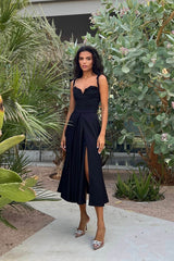 Flowy Slit Midi Dress