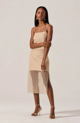 Messina Pearl Embellished Midi Skirt