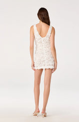 Magali 3D Floral Applique Mini Dress