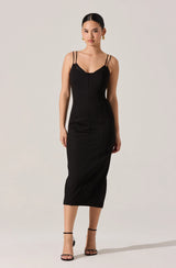 Allura Peekaboo Lace Midi Dress