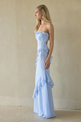 Jana Ruffle Open Back Maxi Dress
