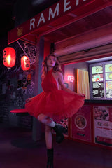Beatrice Halter Babydoll Mini Dress