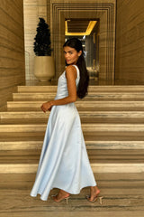 Strap Decorated Bodice Midi Dress