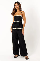 Mollymook Top - Black Cream