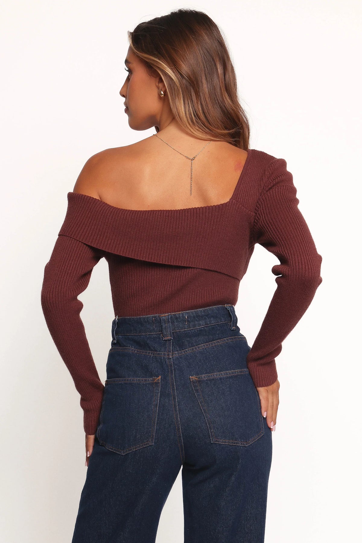 Aleena Knit Top - Chocolate Brown