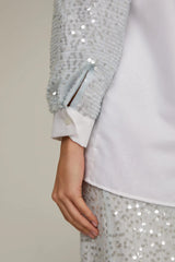 Sequin Sleeve Cotton shirt