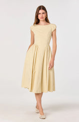 Emalee Plaid A-Line Midi Dress