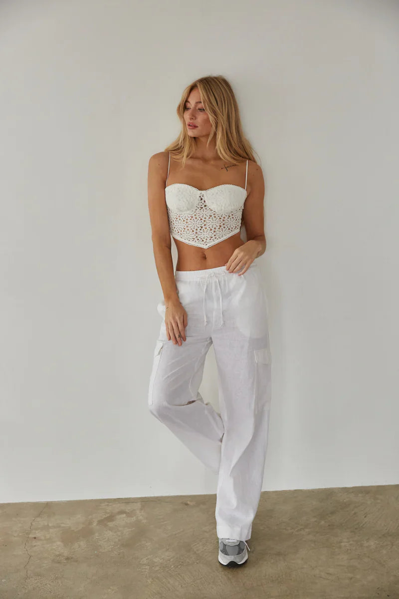 Vienna Linen Cargo Pants