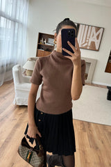 Pleated Mini Skirt