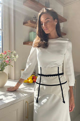 High waist belt with edging