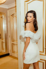 "Meringue" Sequin Ruffle Mini Dress