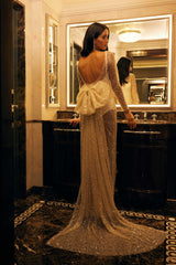 Open Back Bow Detail Maxi Dress
