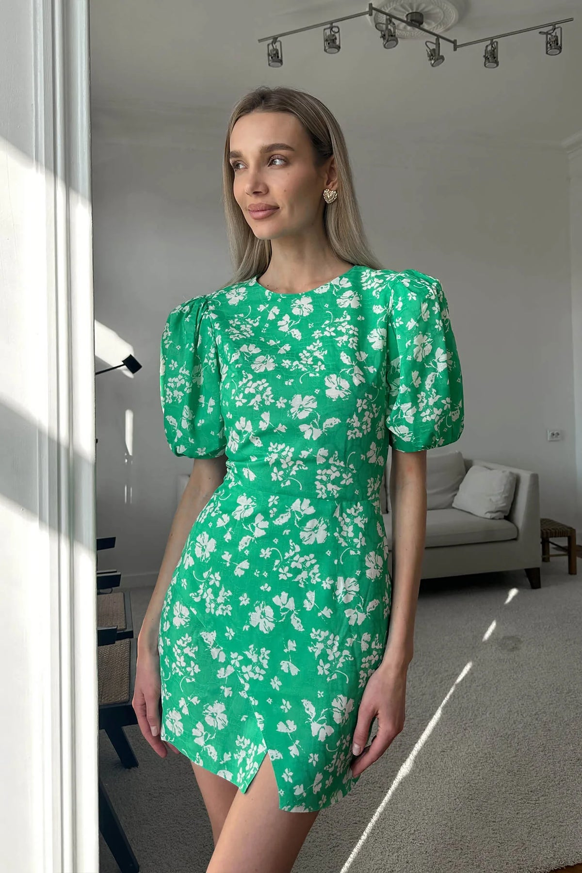 Short Sleeve Wrap mini dress
