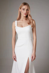 One Side Slit Midi Dress