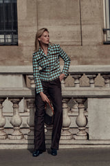 Pleated Wide Leg Trousers