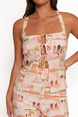 Aemma Top - Tan Print