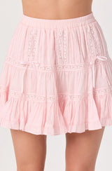 Delia Tiered Ruffle Mini Skirt