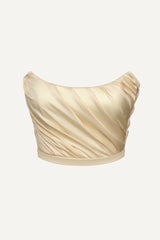 Asymmetrical Draped Crop Top