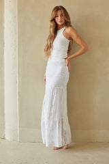 Fawn Lace Tiered Maxi Skirt