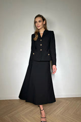 Side Slit Midi Skirt