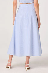 Azzura Striped Midi Skirt