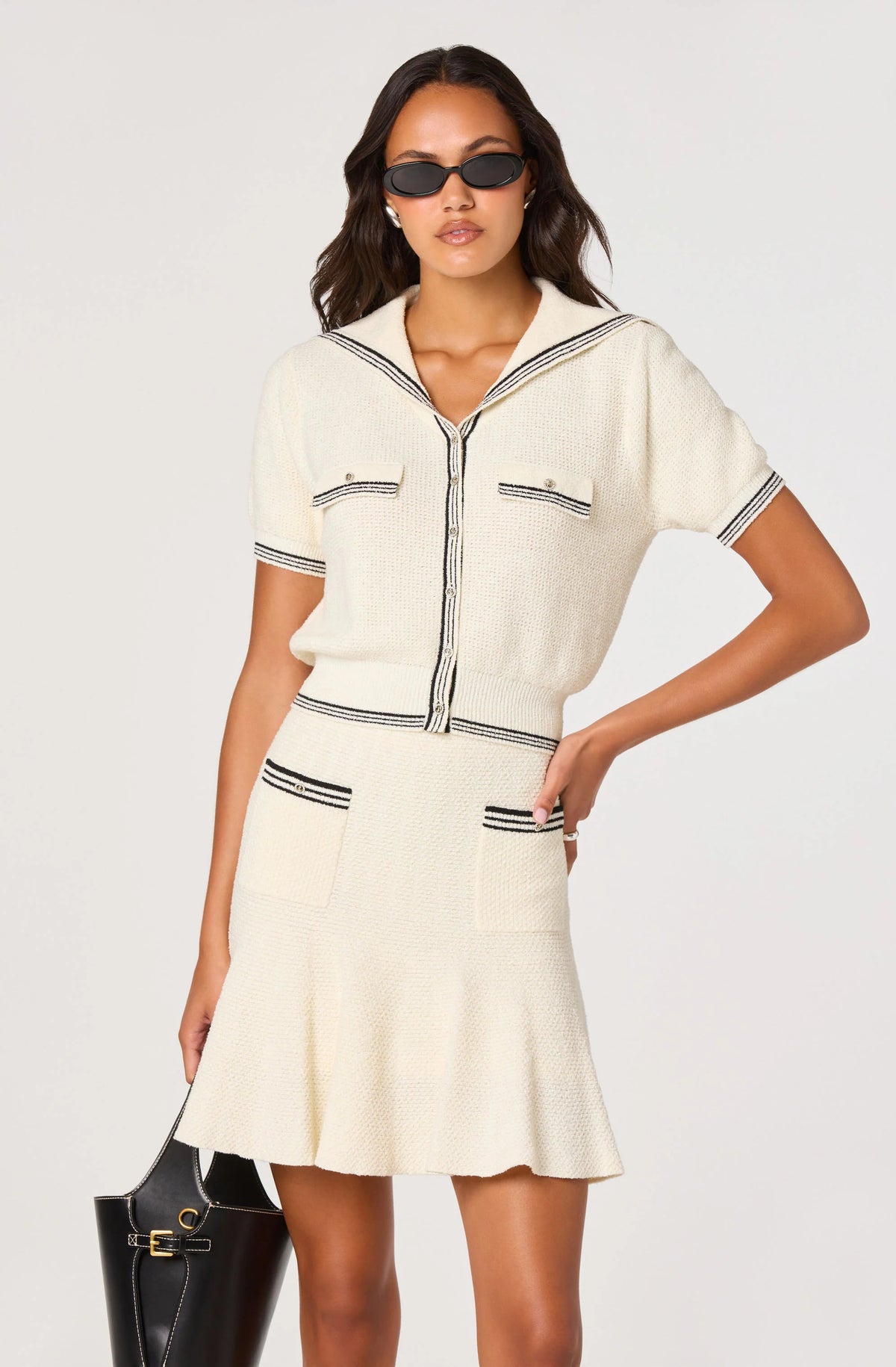 Dynasty Terry Knit Sailor Cardigan