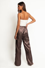 Alima Pants - Brown Polka Dot