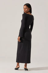 Arwyn Ribbed Layered Midi Sweater Dress