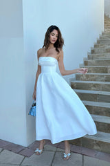 Jacquard Midi Dress with Satin Turn-up