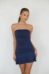Alora Strapless Ruched Mini Dress
