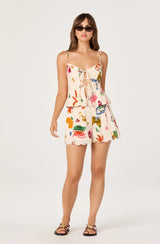 Alma Printed V-Neck Tank Top
