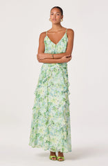 Brianna Ruffle Chiffon Maxi Dress