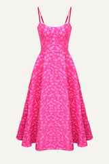 Jacquard Fitted Corset Bustier Dress