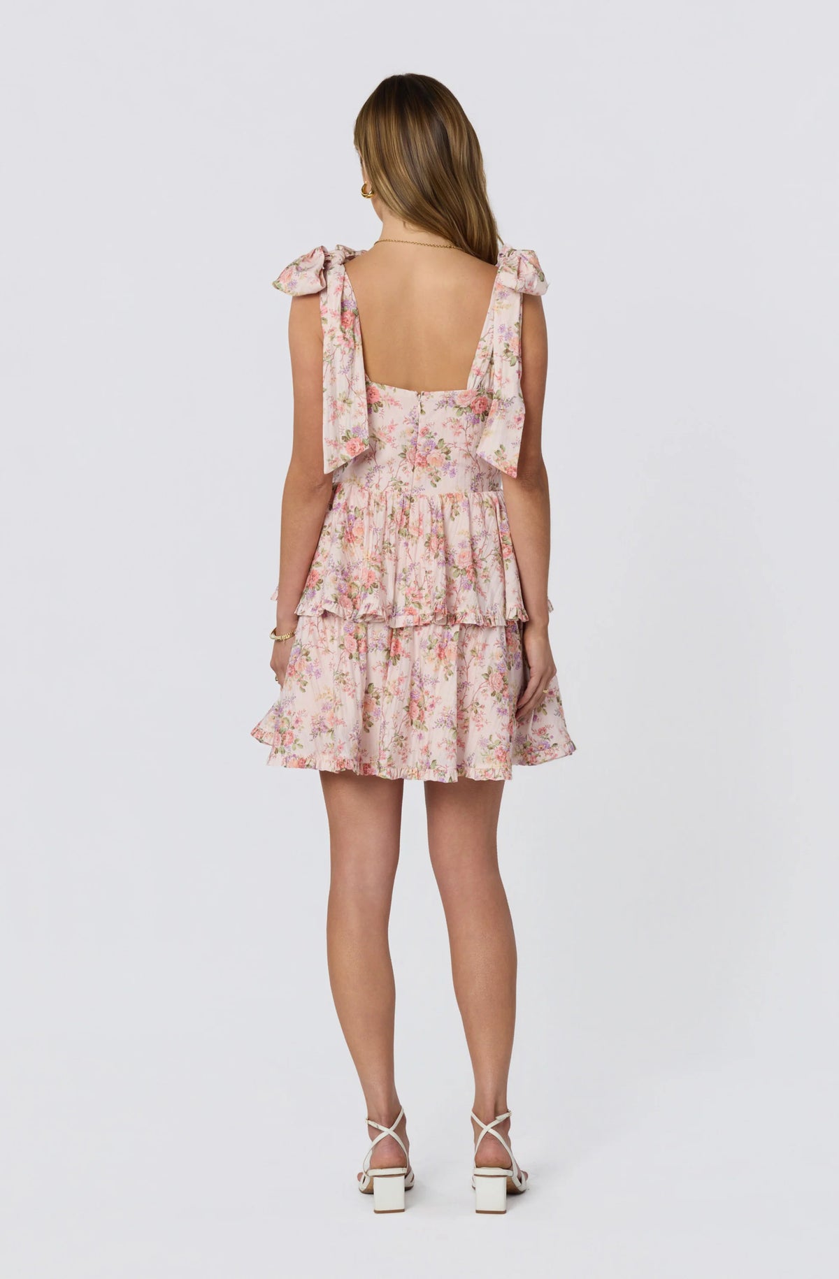 Ainlay Floral Tiered Mini Dress