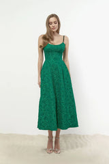 Jacquard Fitted Corset Bustier Dress