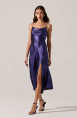Gaia Metallic Midi Dress