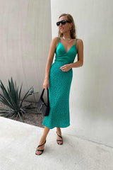 Viscose Polka dot Godet Silhouette Skirt