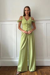 Decorated Shoulder Details Waistcoat Top