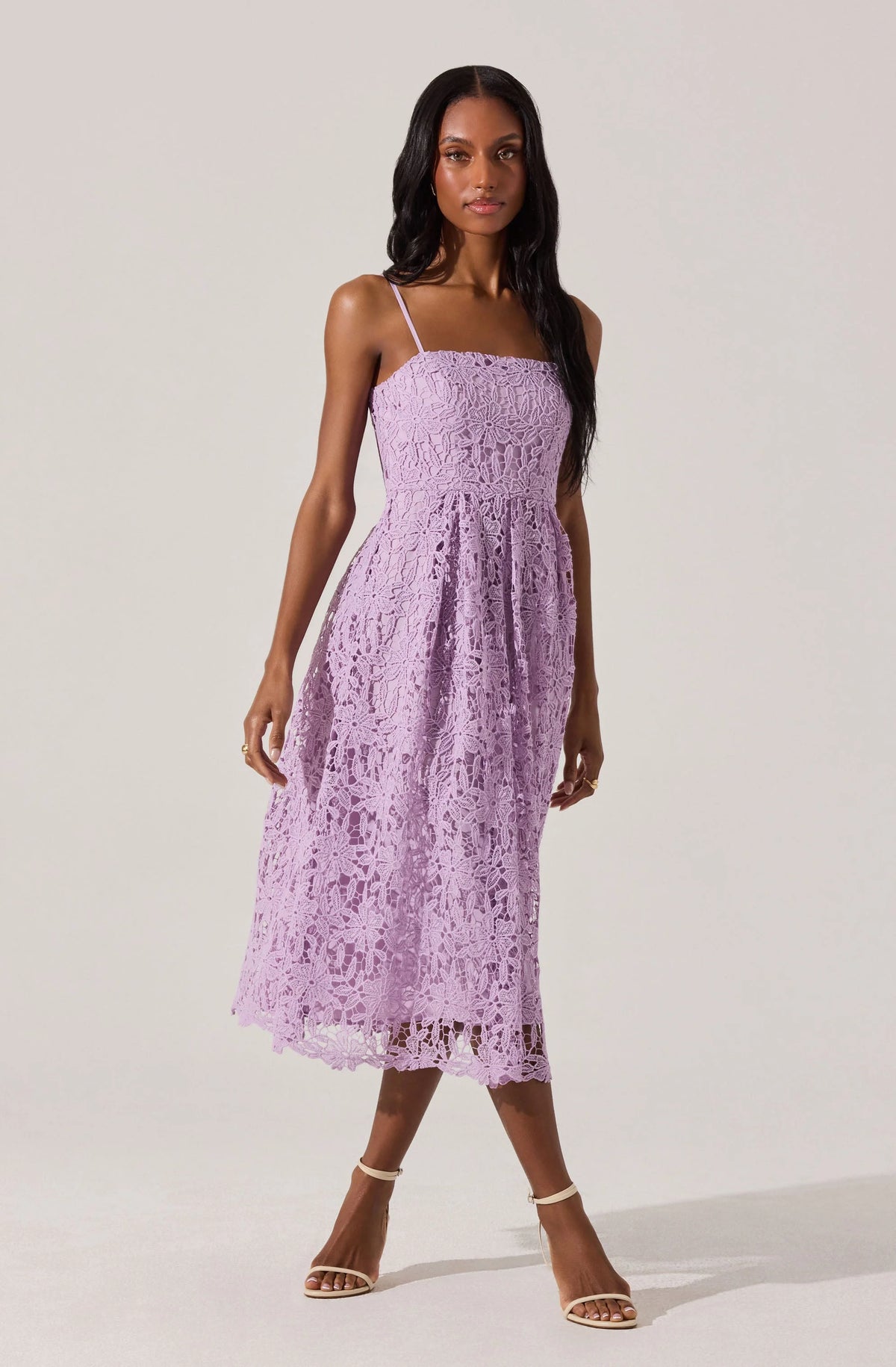 Floral Lace Midi Dress
