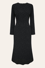 Godet Silhouette Long Sleeve Midi Dress