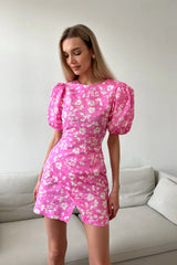 Short Sleeve Wrap mini dress