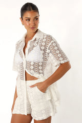 Eden Lace Shorts - White