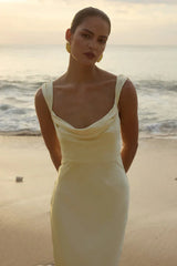Margot Cowl Neck Satin Maxi Dress