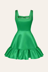 Bottom Flounced Strap Mini Dress