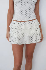 Gracie Polka Dot Ruffle Mini Skort