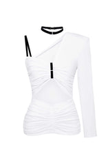 Knitted One Shoulder Top