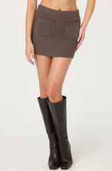 Albie Ribbed Sweater Mini Skirt