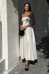 Jacquard Midi Dress with Turn-up