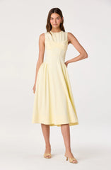 Seraphina Pleated Twist Corset Midi Dress