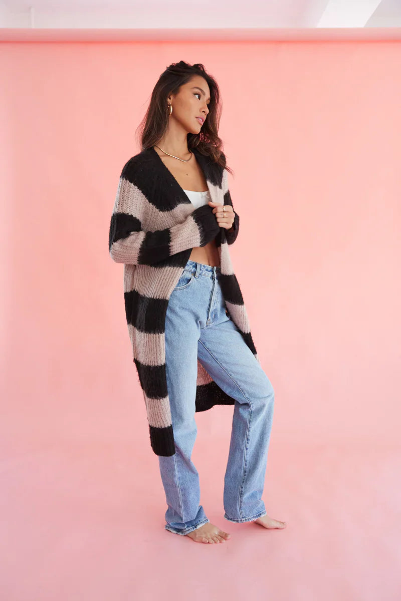 Alexis Striped Sweater Duster